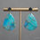 Thumbnail: Teal Polymer Clay Shield Earrings