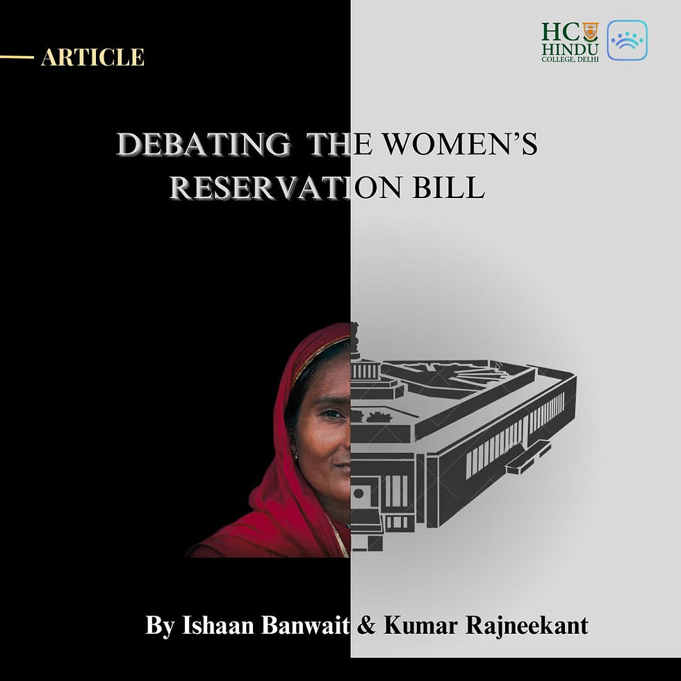 DEBATING THE WOMEN'S RESERVATION ACT