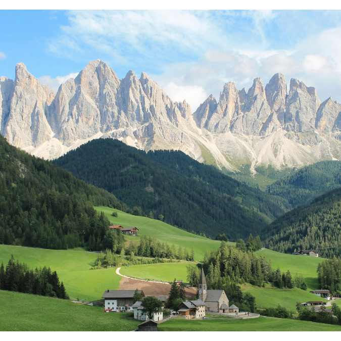 Landschaft der Dolomiten