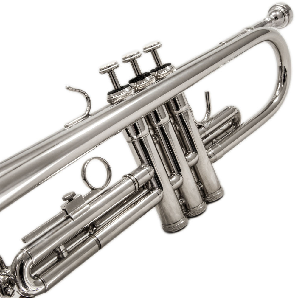 Sky Band Approved Nickel Plated Brass Bb Trumpet with Case, Nickel Plated