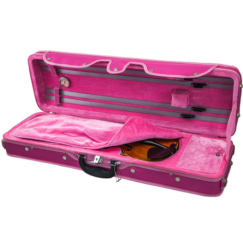 aile　4/4 バイオリンケース ピンク SKY 4/4 Full Size Violin Oblong Case Lightweight with Hygrometer