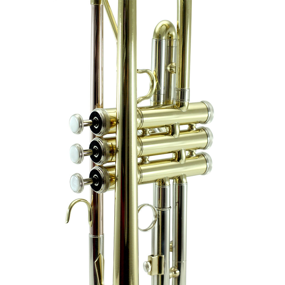 Thumbnail: Sky Band Approved Gold Plated Brass Bb Trumpet with Case, Gold Color