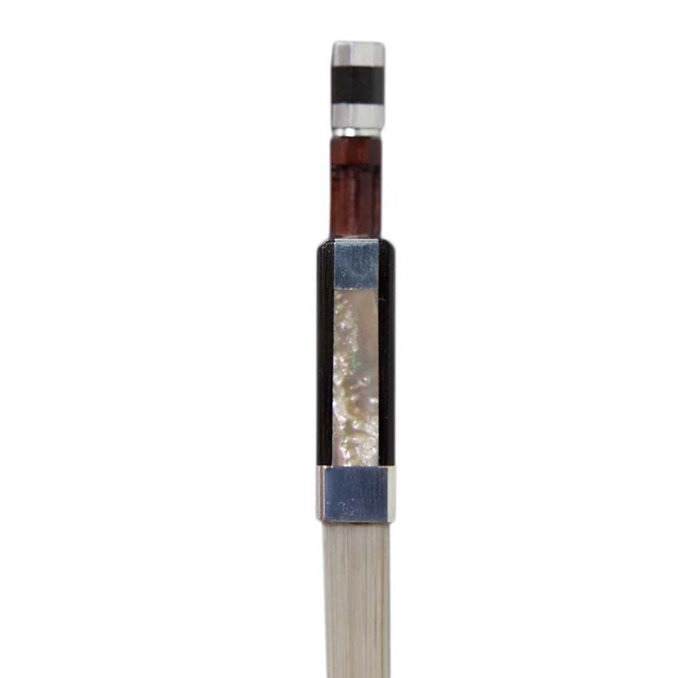 Thumbnail: SKY Hand Carved 4/4 Violin Bow AA Grade Pernambuco Round Stick Silver Wrap