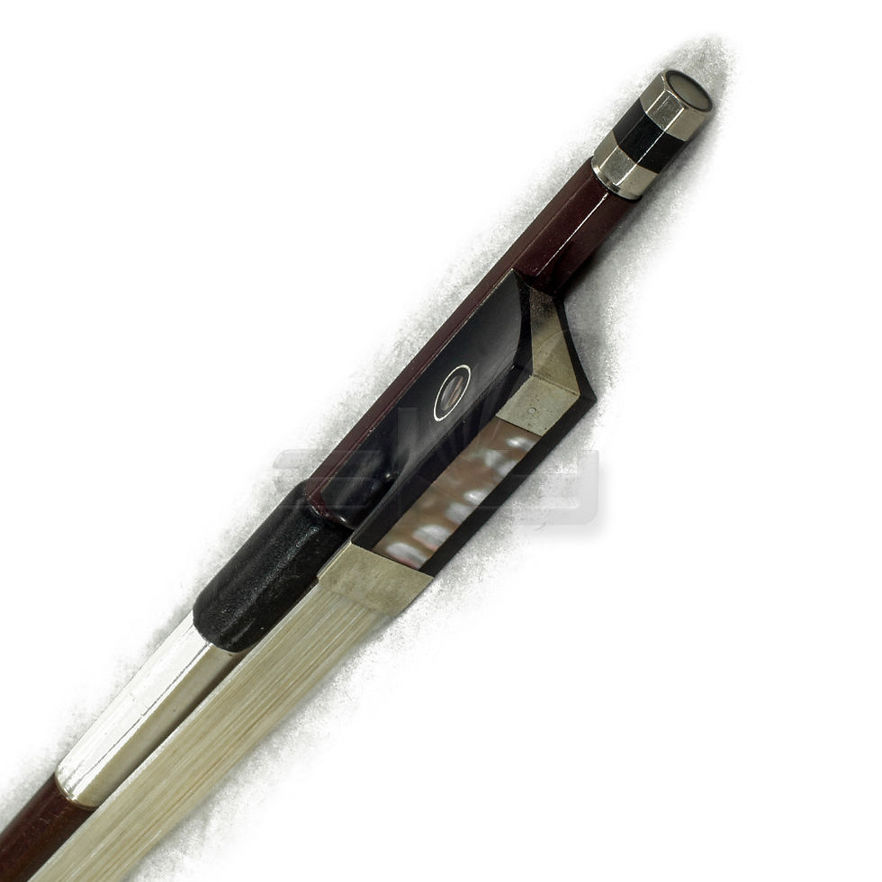 Thumbnail: Carbon Fiber Round Stick Violin Bow with Double Eye Fully-Line Abalone Inlay