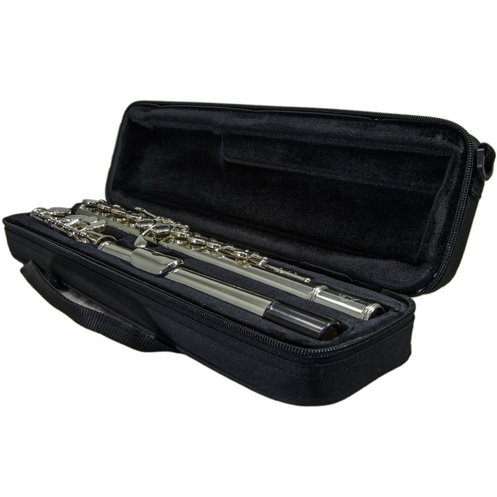 Paititi Lightweight C foot Flute Case, Large Exterior Pocket and Strap Sky Music