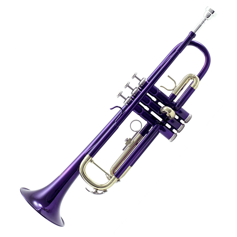 Thumbnail: Sky Band Approved Purple Lacquer Plated Brass Bb Trumpet with Case and More