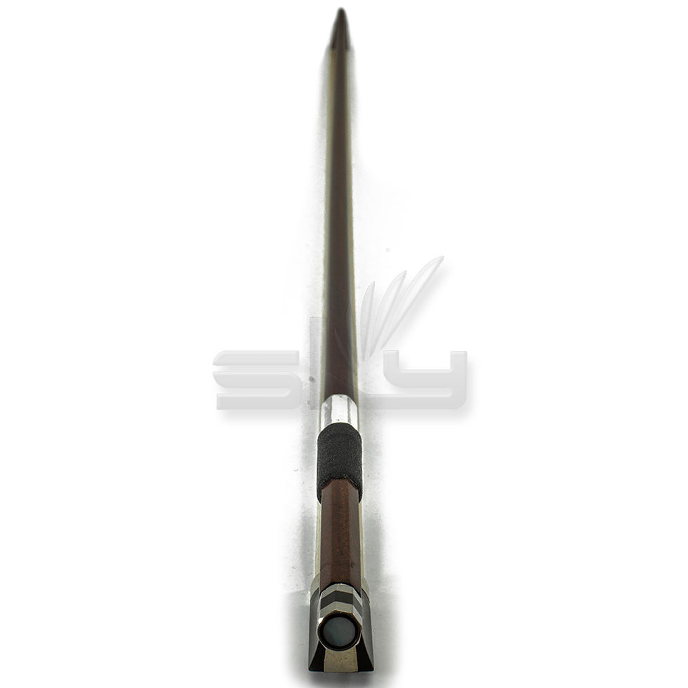 Thumbnail: Full Size Violin Bow Pernambuco Skin Carbon Fiber Round Stick Silver Wrapping