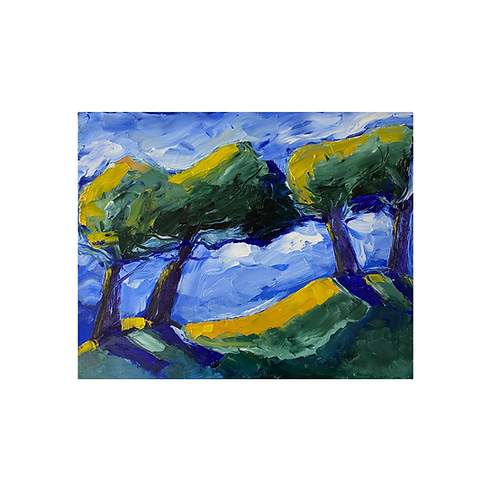 2026 04 19 GARDIENS SILENCIEUX Huile sur carton toilé 60x50 cm.png