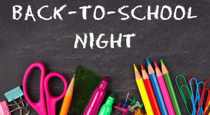 Back to School Night/Open House FREE MEAL August 14