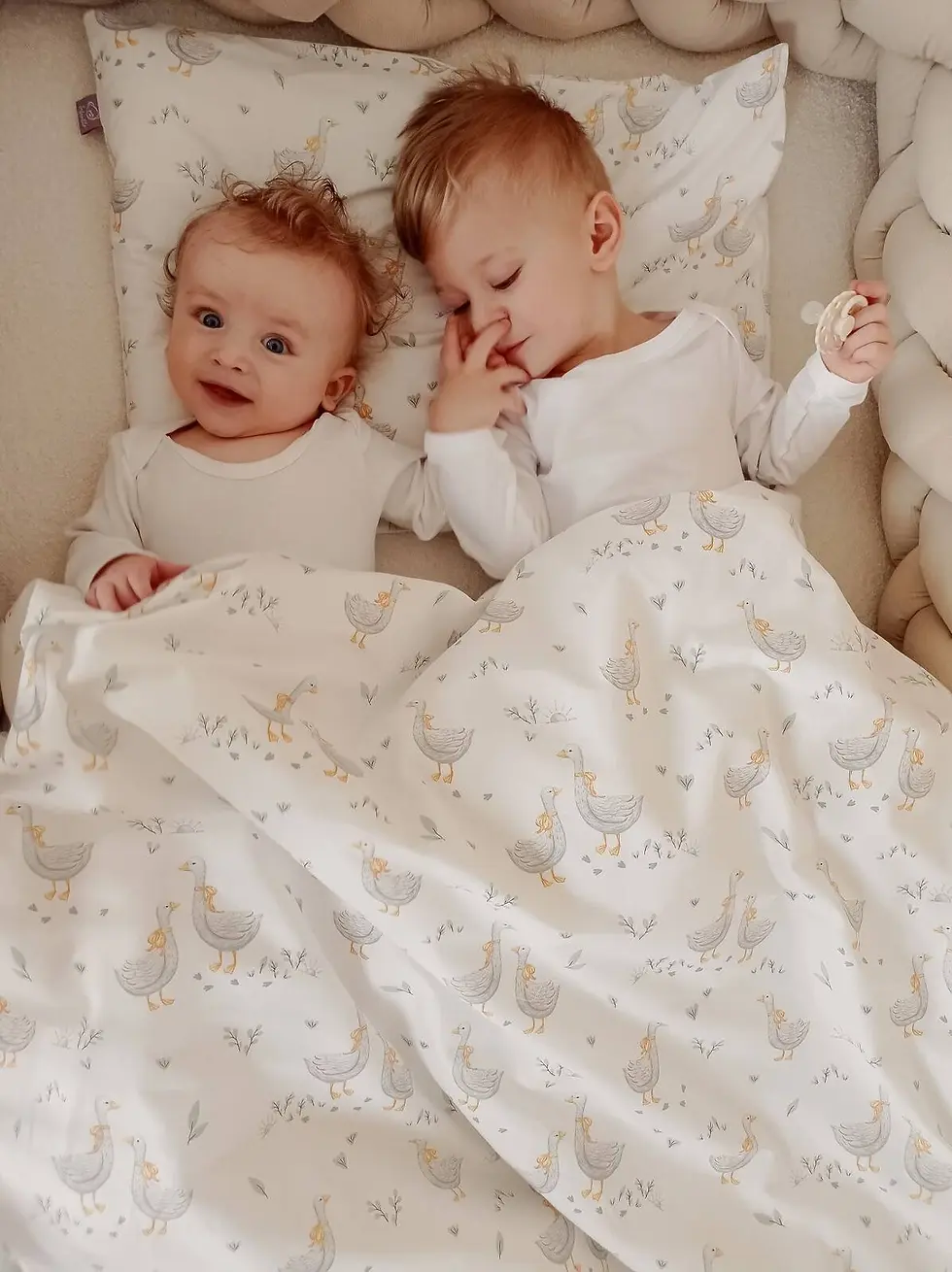 Thumbnail: Baby cotton cot Bedding Goose