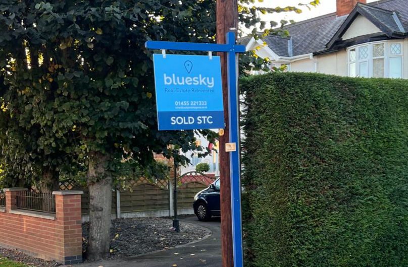 Blue Sky Estate Agents Sold STC Board