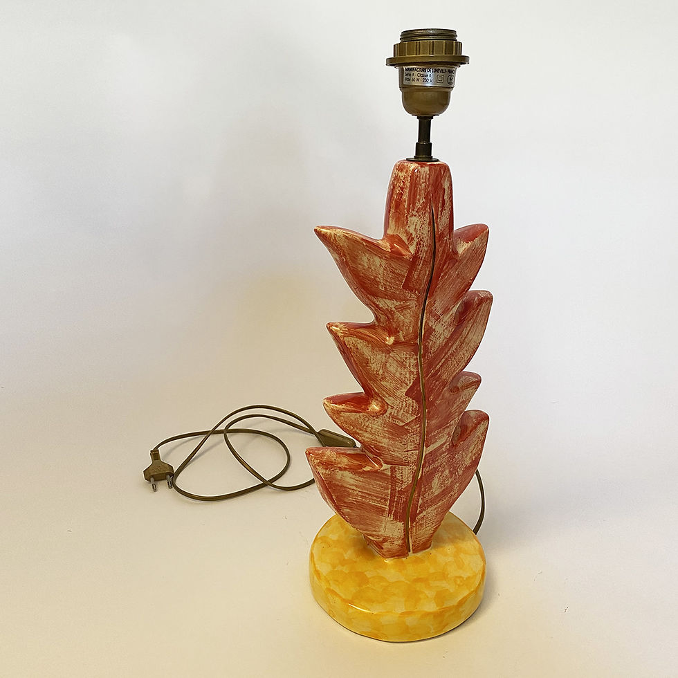 Miniature : Lampe feuillage émaillé Pierre Casenove pour Lunéville, années 1990.