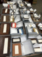 A photograph showing a large number of smaller boxes with a book inside