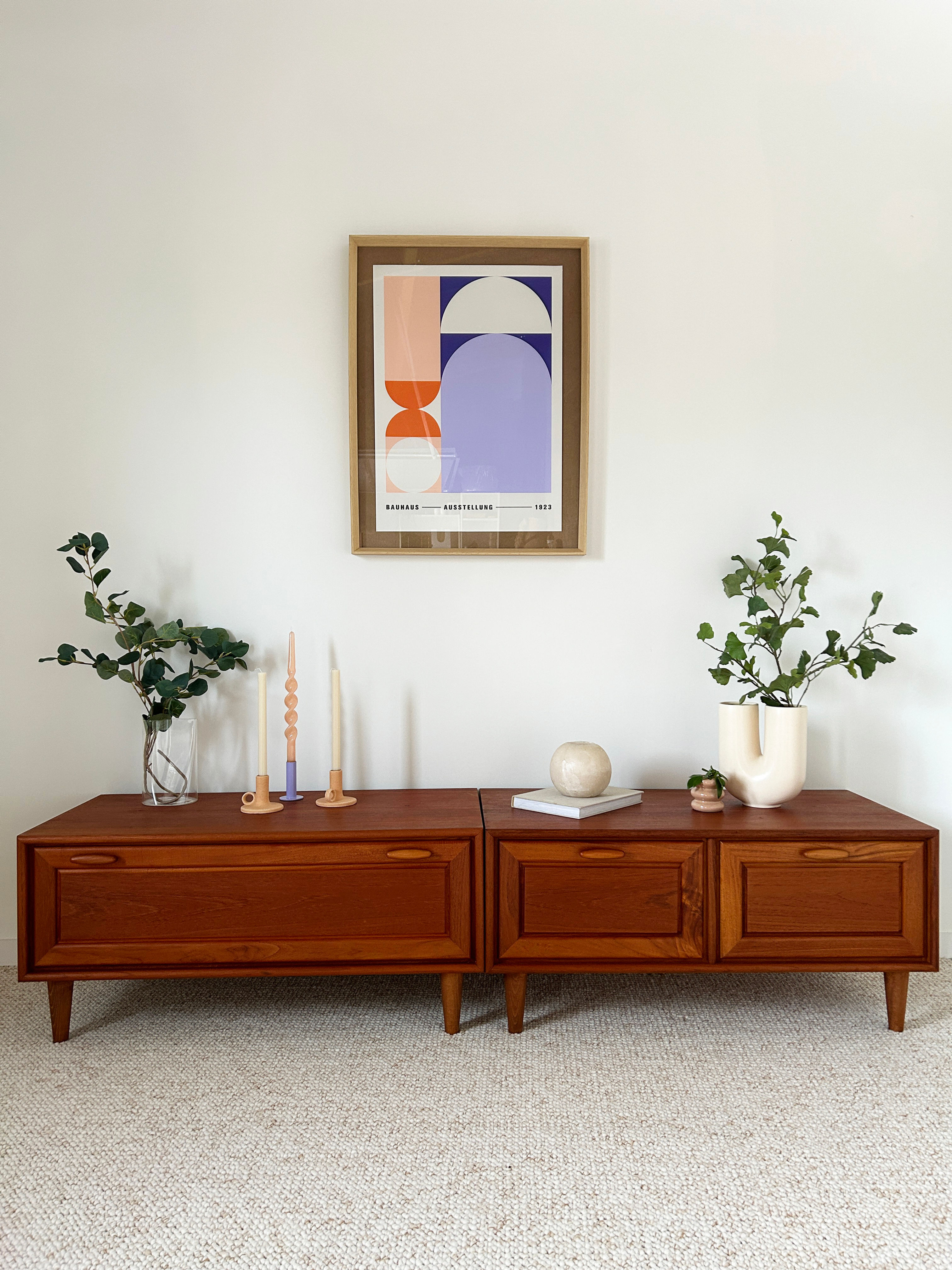 Paire de petits meubles nordique Vintage