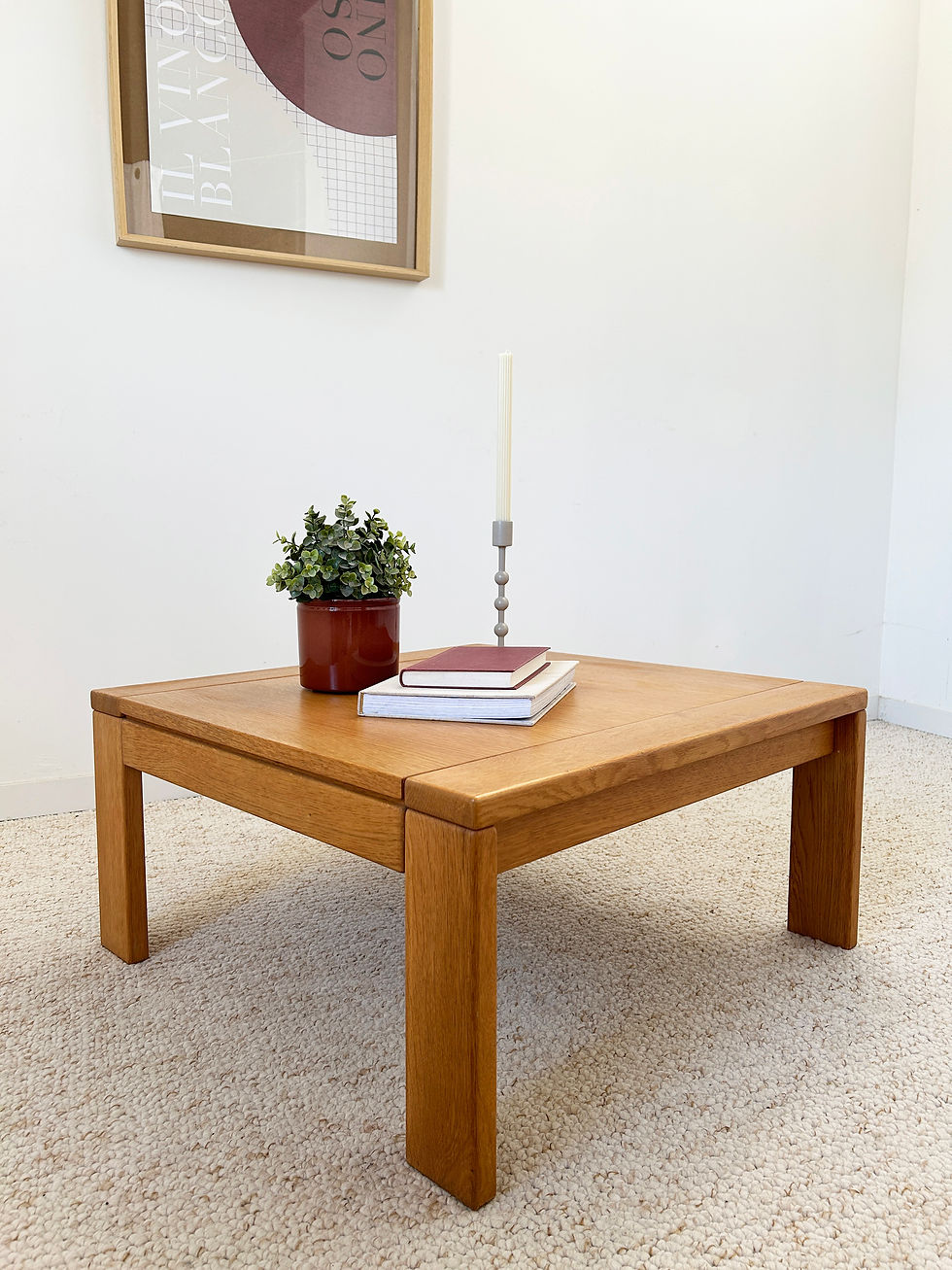 Table basse scandinave en chêne