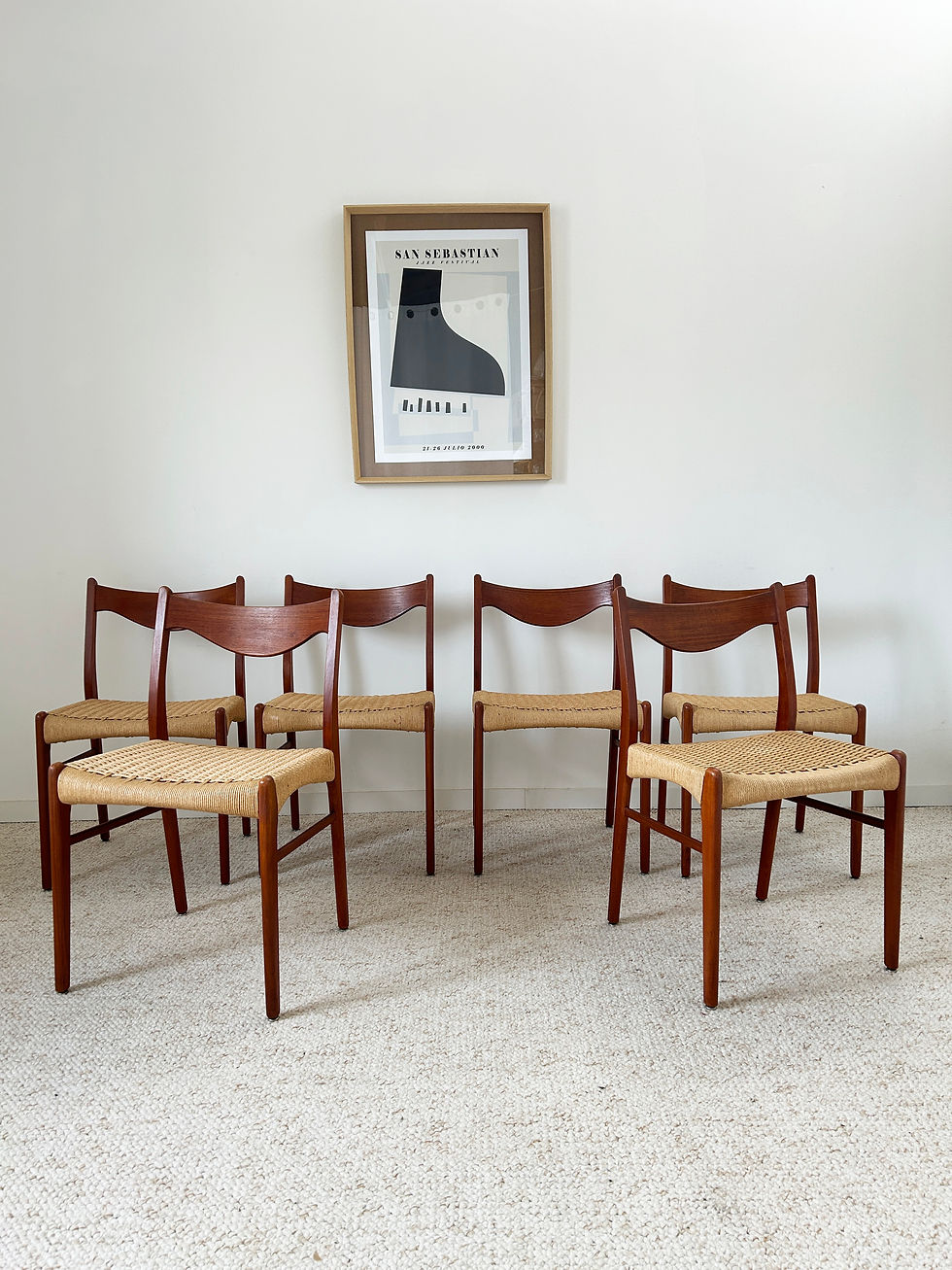 Set de 6 chaises Arne Wahl Iversen 60's