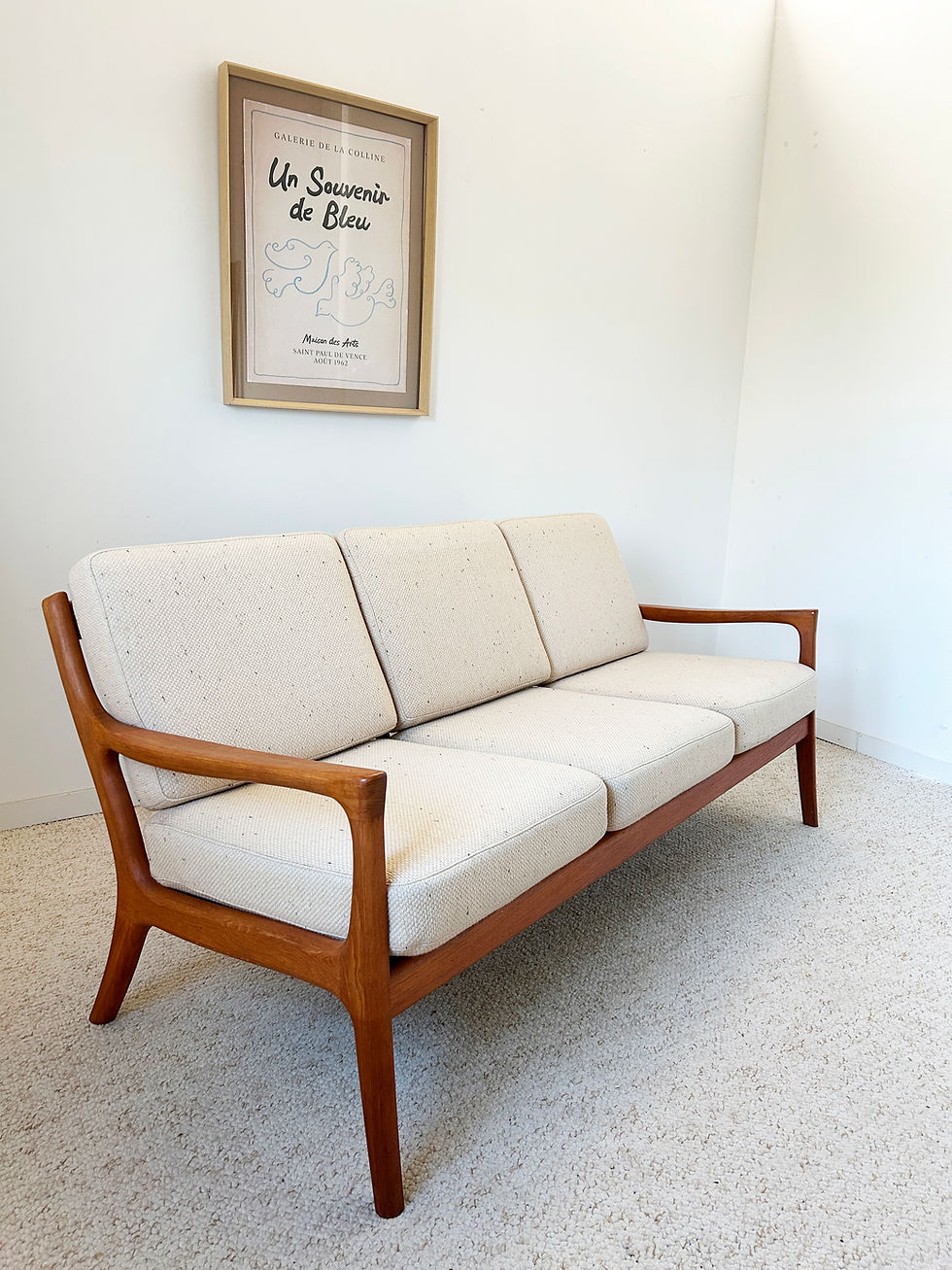 Canapé danois teck et lainage 60's