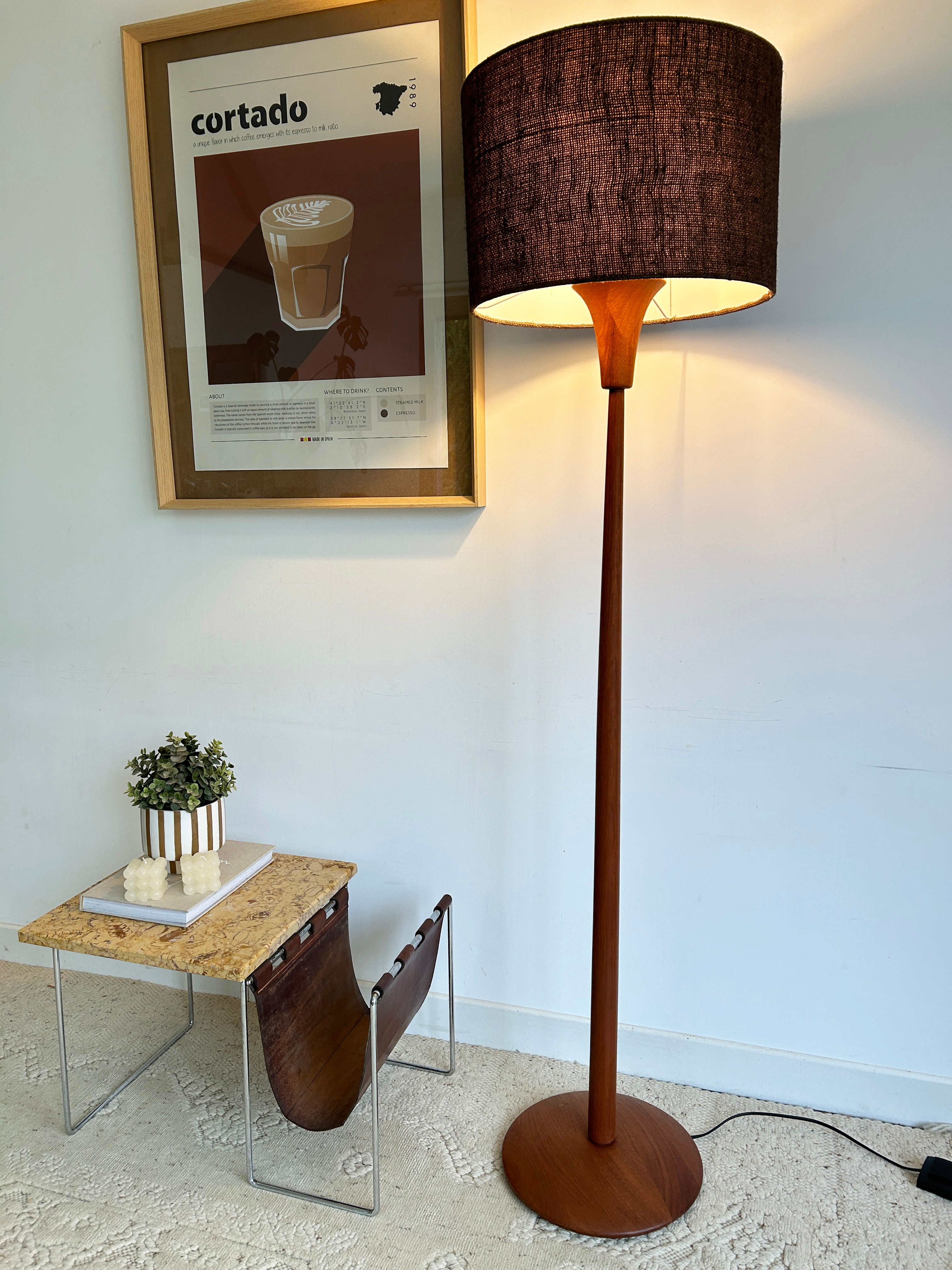 Lampadaire Dyrlund en bouclette 60's