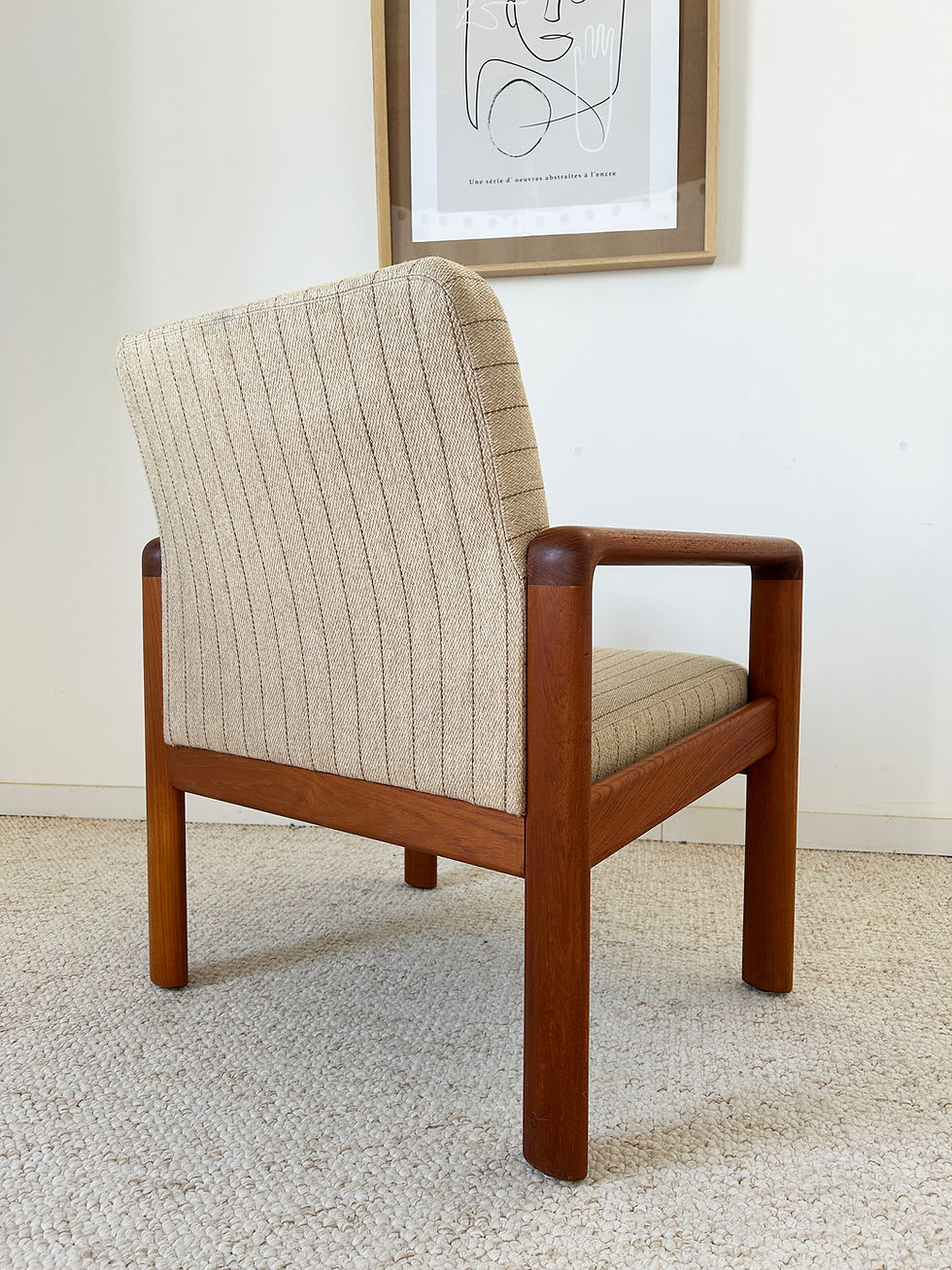 Miniature : Fauteuil Dyrlund lainage chiné 70's