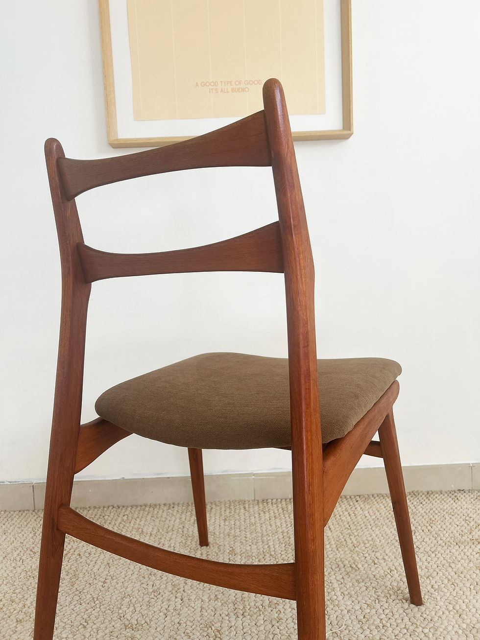 Miniature : Chaise en teck Habeo Boomerang 60's