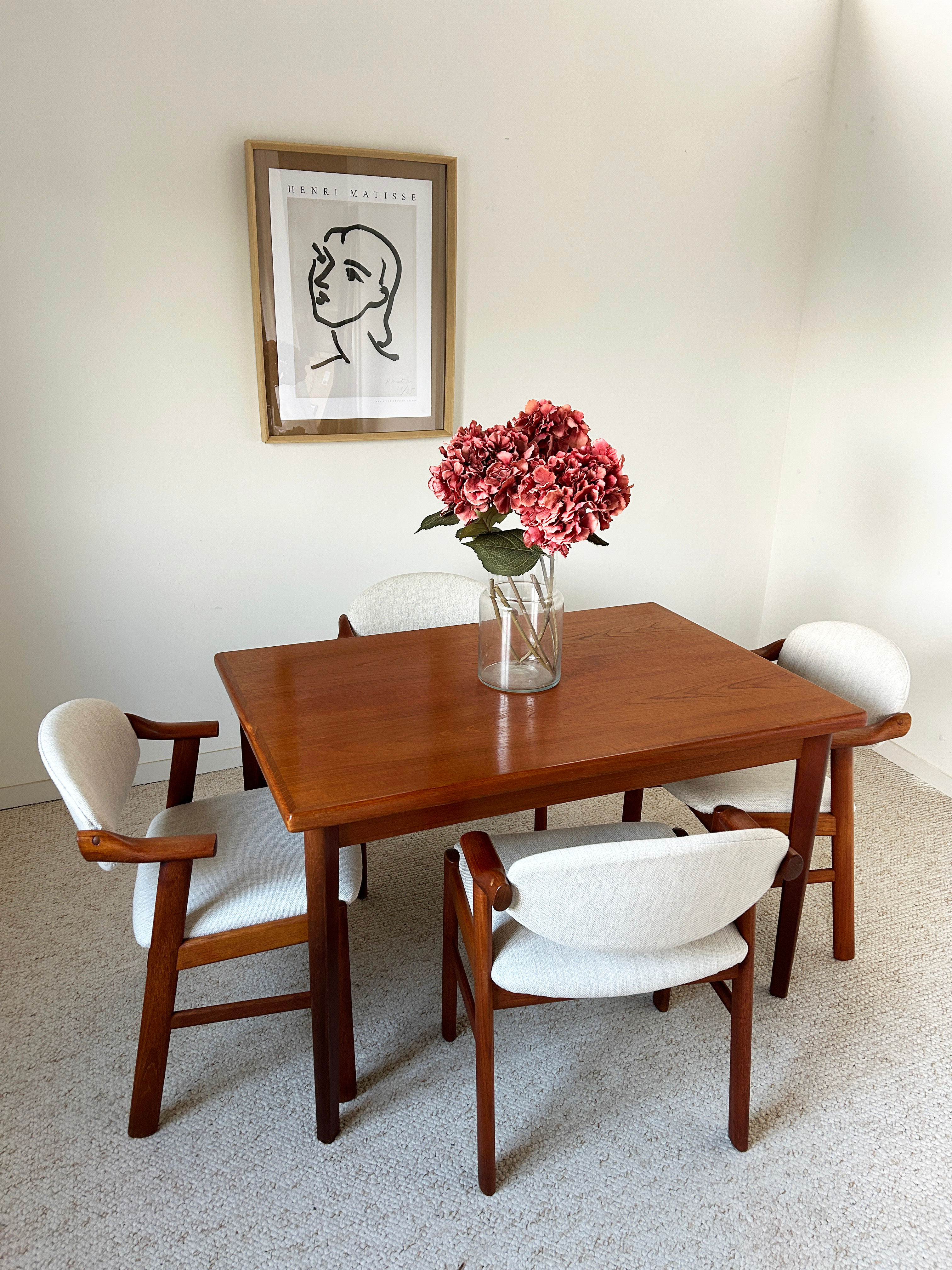 Table à manger extensible scandinave 60's