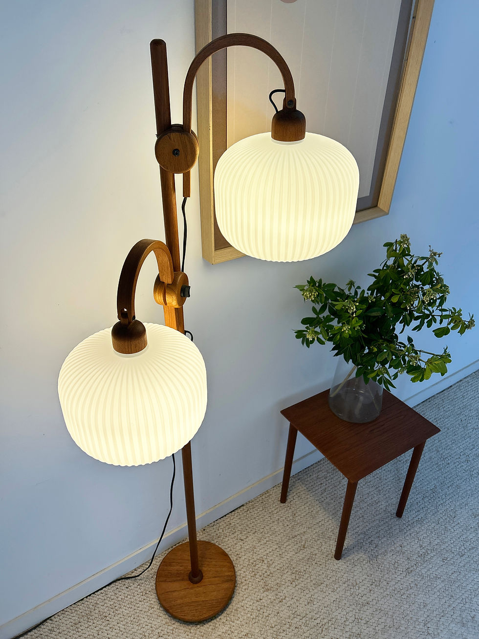 Miniature : Lampadaire danois double en teck de Domus 70's