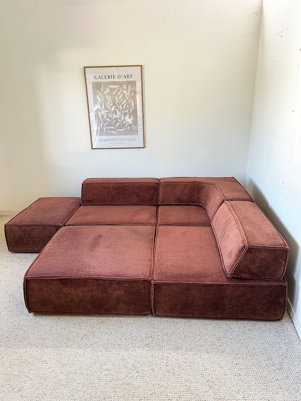 Miniature : Canapé modulable COR Trio velours Terracota 70's