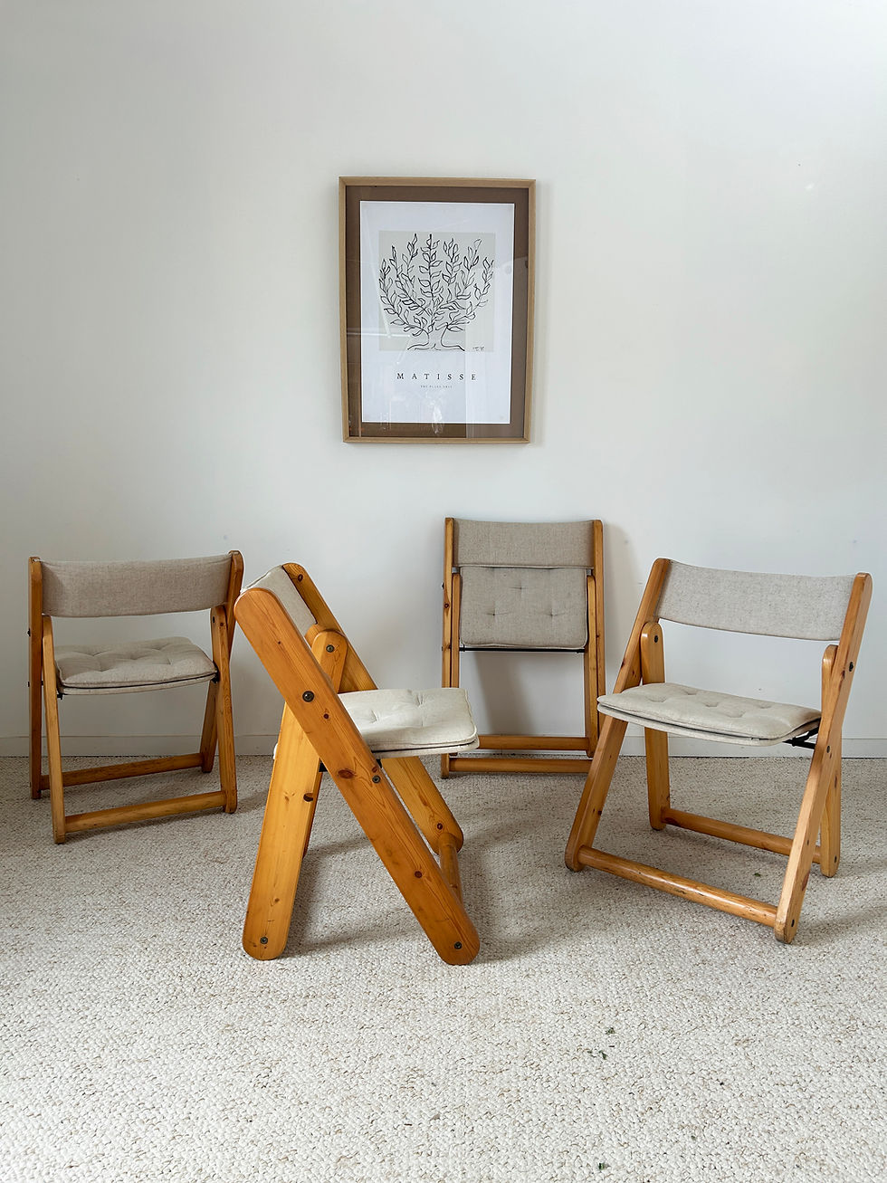 Miniature : Chaises pliante "Kon Tiki" 1970s