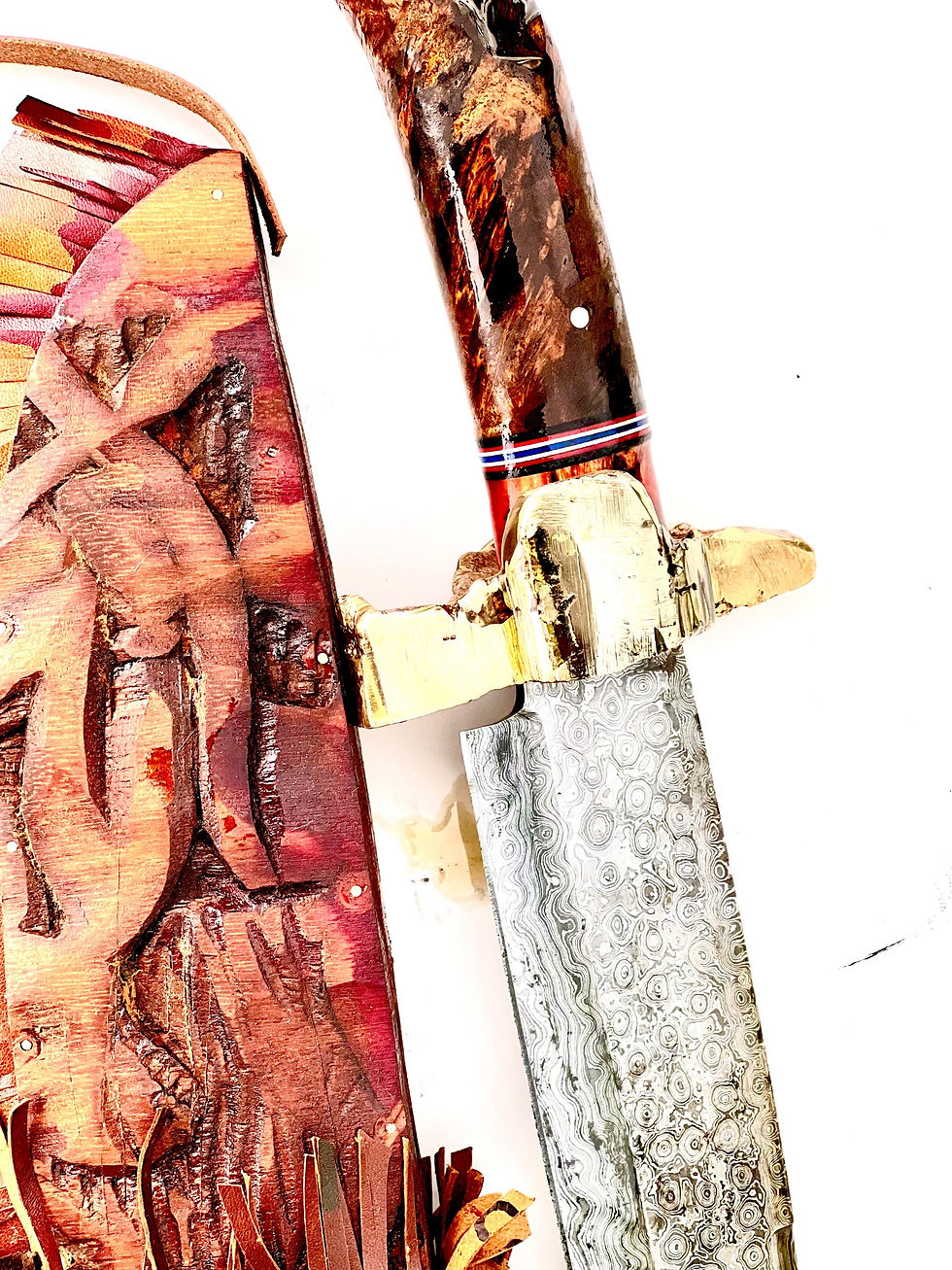 Miniatyrbilde: Custom Bowie Knife Native Style