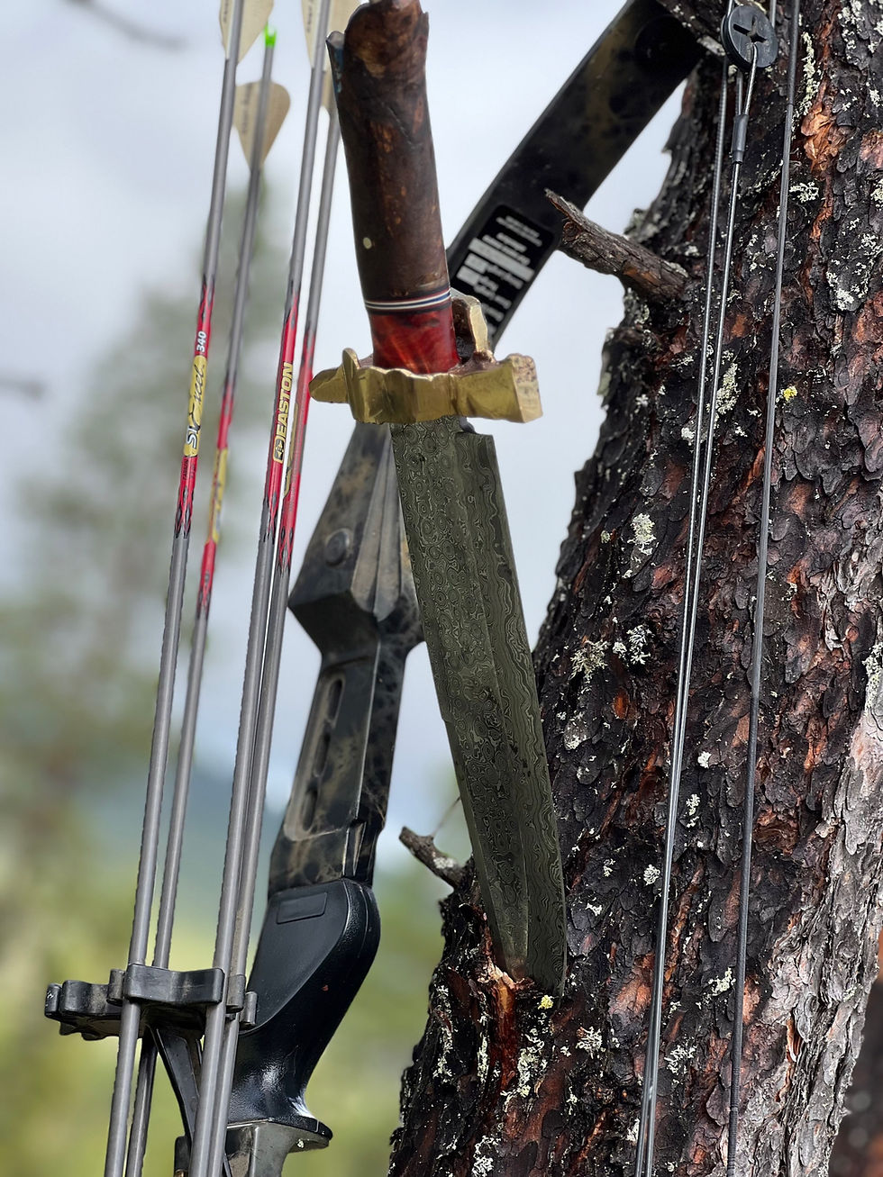 Miniatyrbilde: Custom Bowie Knife Native Style