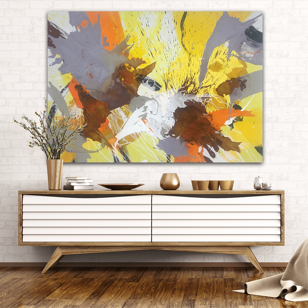 Thumbnail: Complex Beauty - exclusive informal tachism painting to start a conversation for private collection by emerging artist