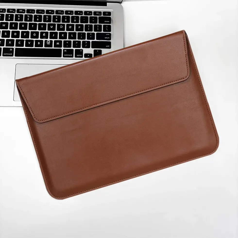 Miniatura: Customized Name PU Leather Men's and Women's Laptop Case Bag 13/15 English