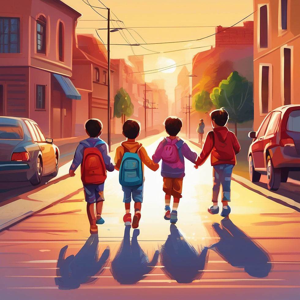 children going home in evening on city streat.jpg