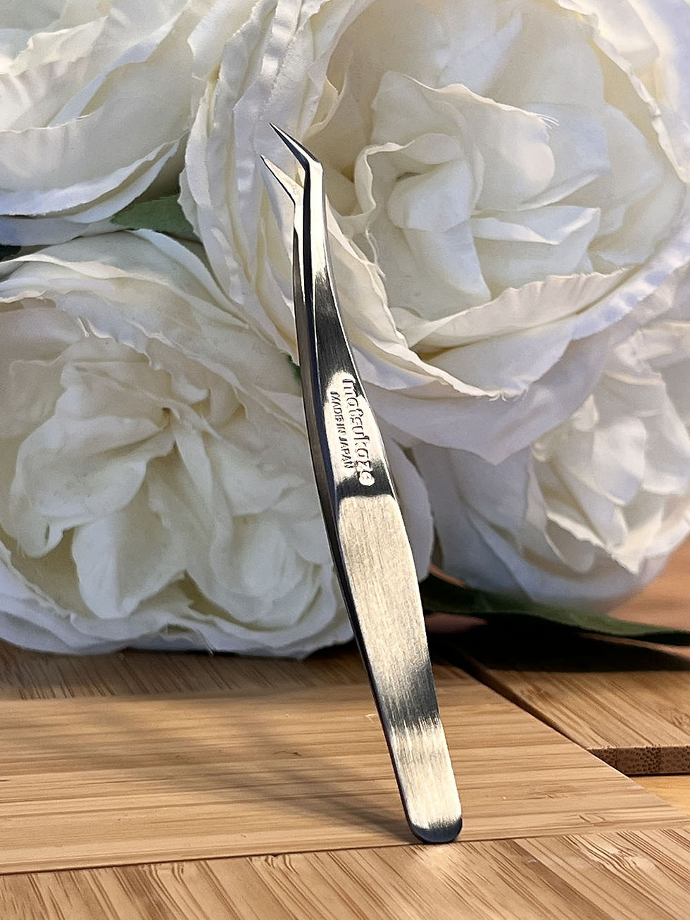 Thumbnail: Matsukaze 日本松风美睫开花镊Stainless steel Safety Eyelash Tweezer for Volume Lash