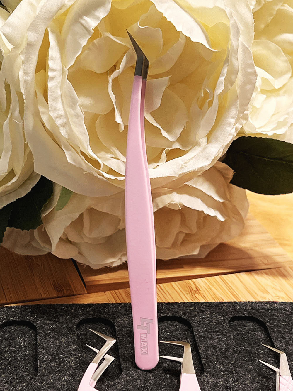 LT MAX美睫开大花镊Eyelash Tweezer手捏花LT07