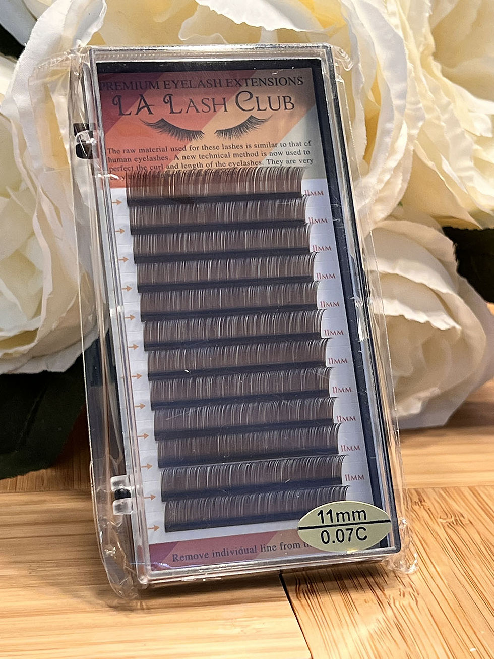 Thumbnail: LASH CLUB美睫棕色毛0.07 C Curl 8-15mm Brown Color Lash