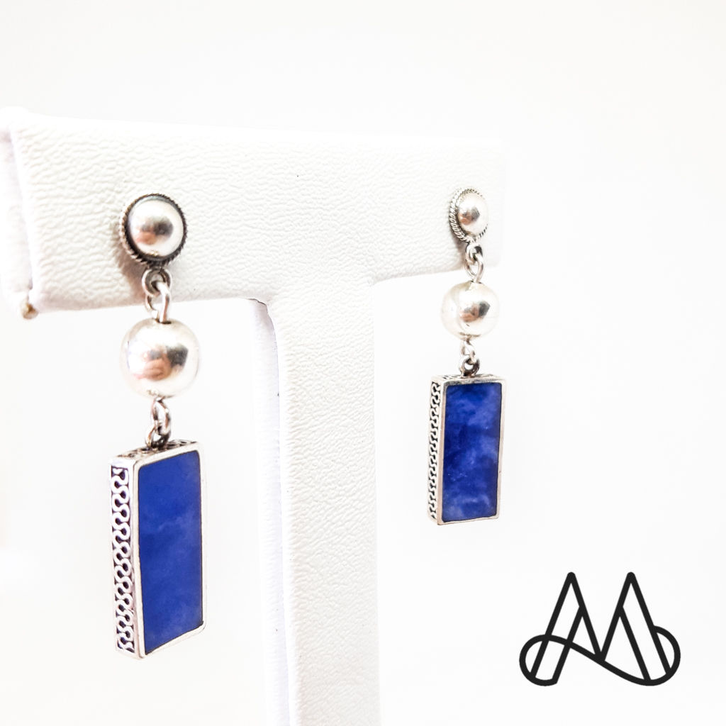 Aro Colgante Plata Ley 925 / Sodalita Contemporanea