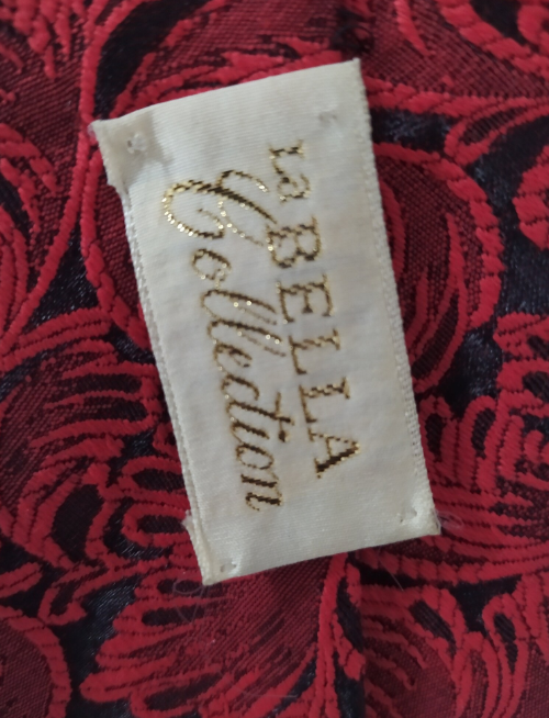 Thumbnail: Vintage Men's Red & Black Paisley Necktie