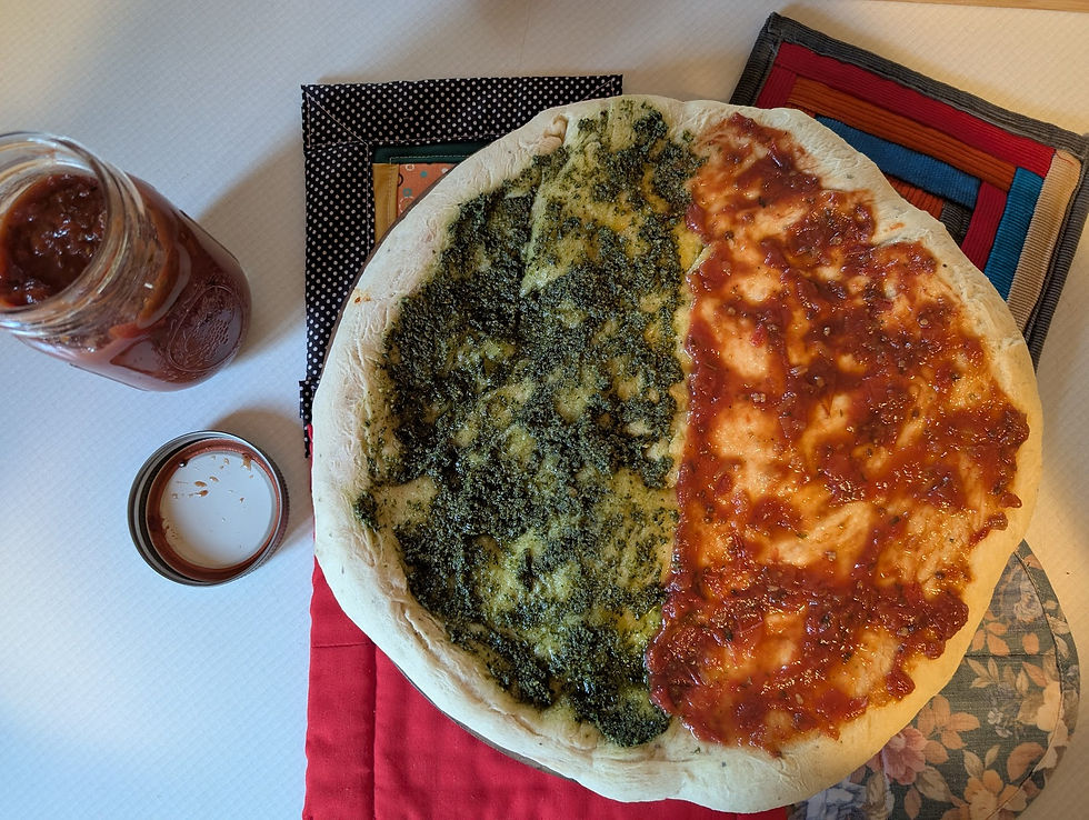 pizza dough half and half sauces