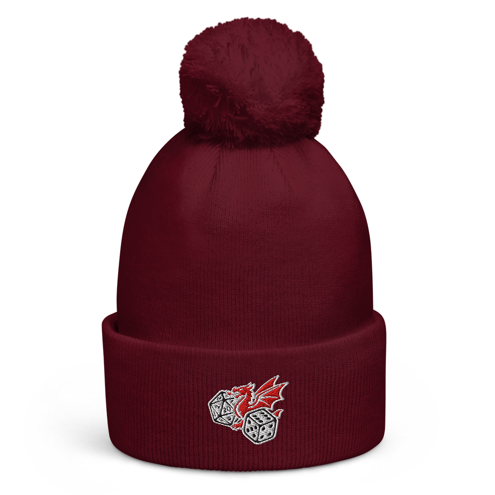 Thumbnail: Bobble Hat Beanie - Embroidered