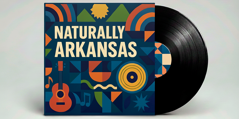 Naturally Arkansas began as a limited vinyl celebrating the artists of Fayetteville and Arkansas, gifted to delegates during the convention. This collectible piece captured the spirit of the region, but the project goes far beyond the 12” of the record.