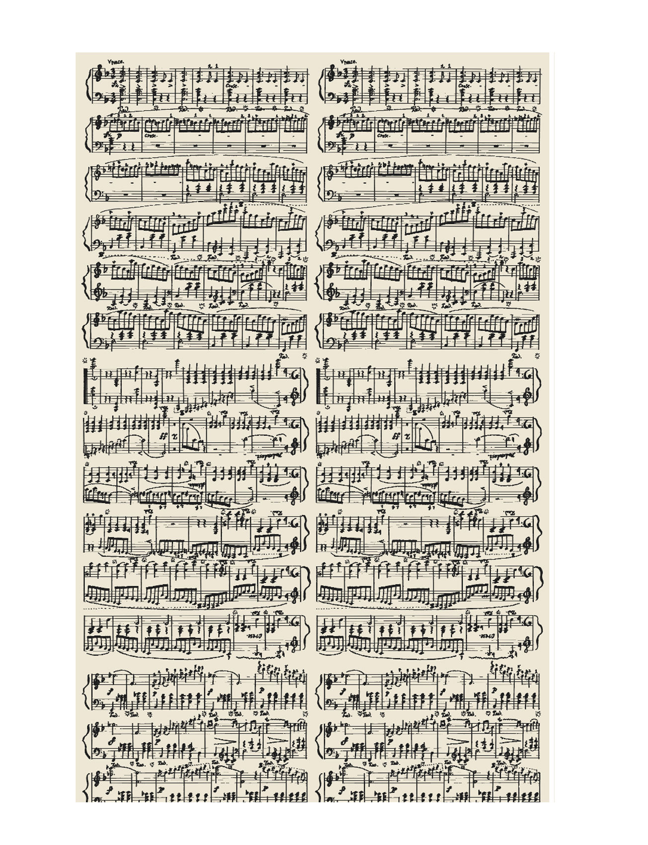 帯揚げ waltz 楽譜柄 ちりめん