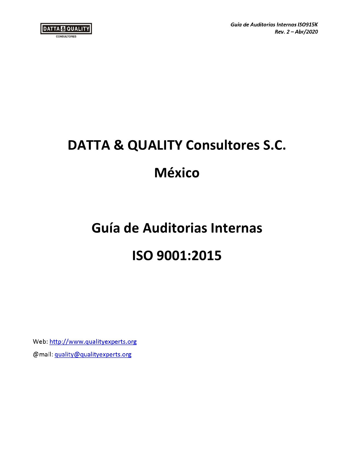 Guia de Auditoria Interna ISO 9001: 2015