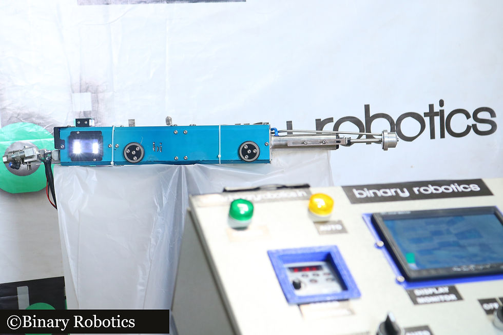 Onboard cameras on Inspection robot developed by Binary Robotics