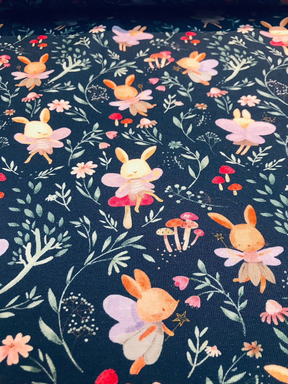 Thumbnail: Poppy - GOTS digital tricot - Bunnies