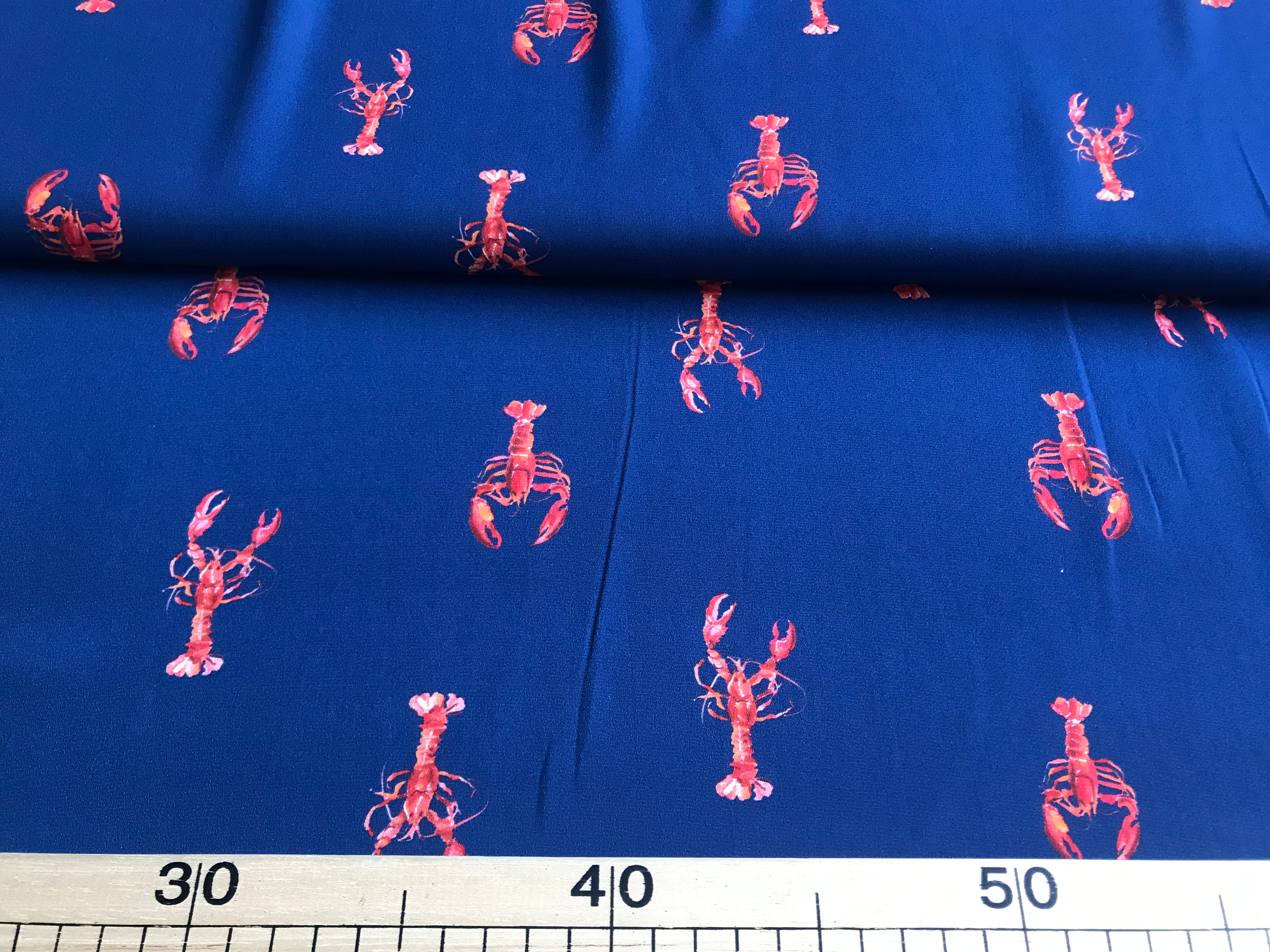 A la ville - crêpe - kreeft op kobalt