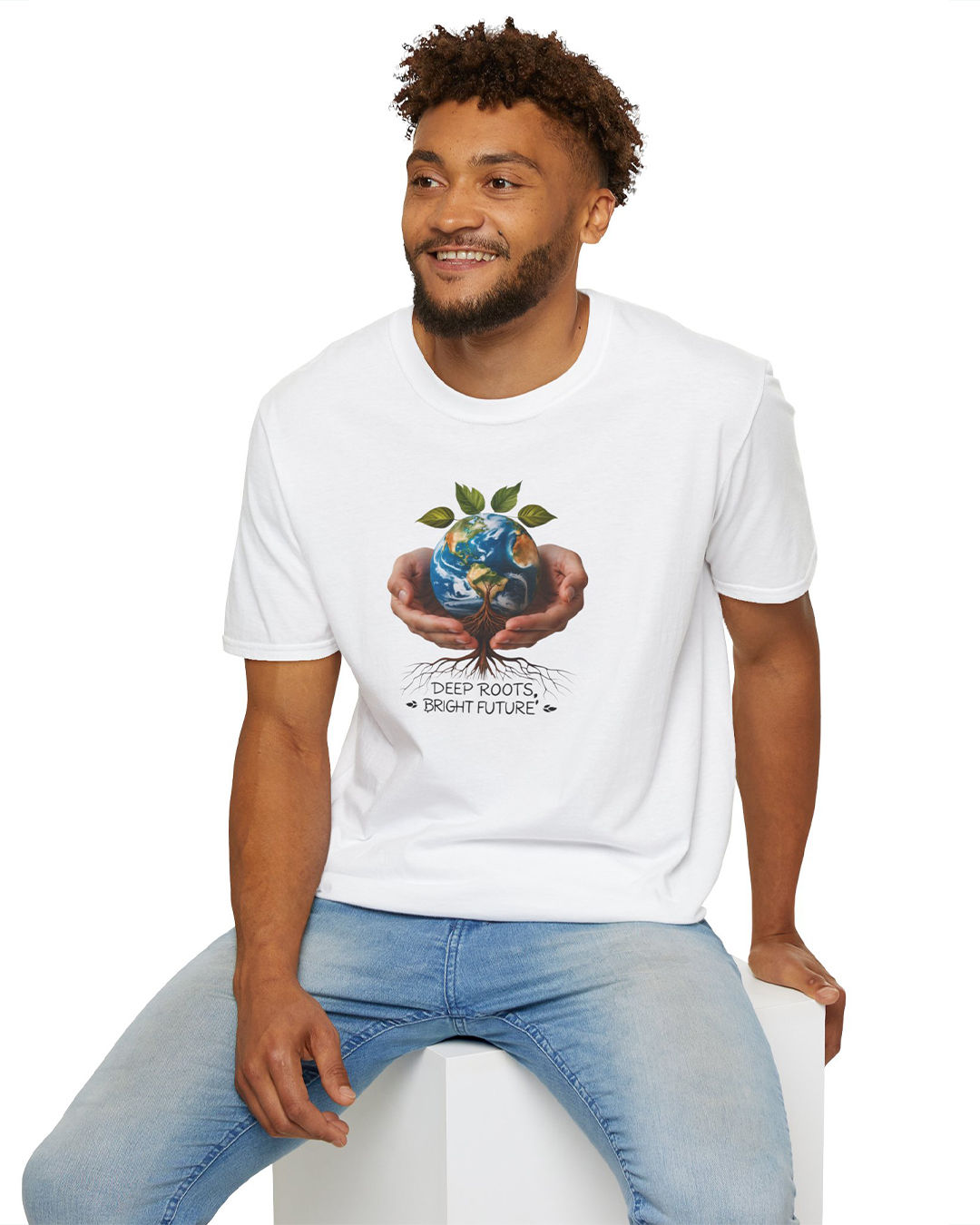 Deep Roots, Bright Future - Earth Day Unisex Softstyle T-Shirt