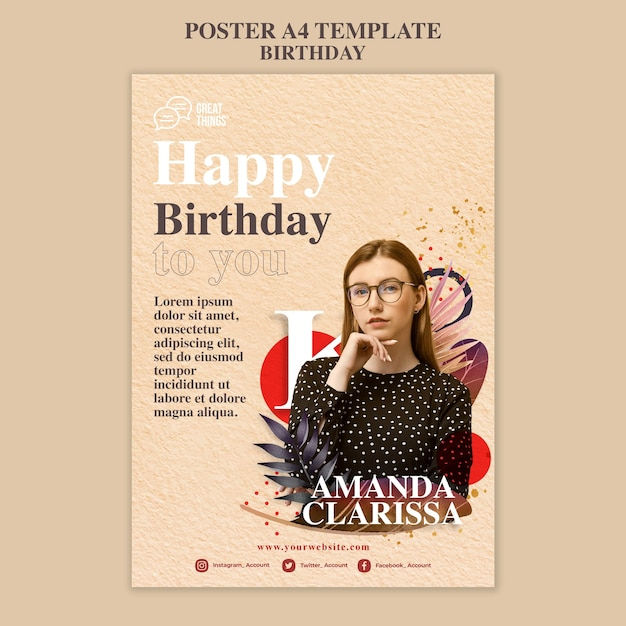 Thumbnail: Happy Birthday - PSD Templates