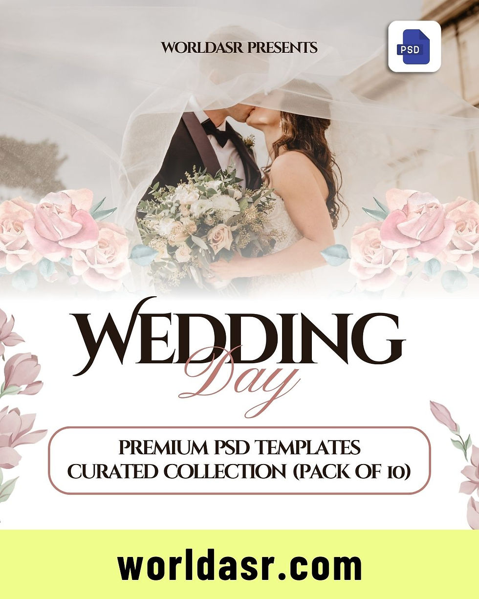 Wedding Day Premium PSD Templates