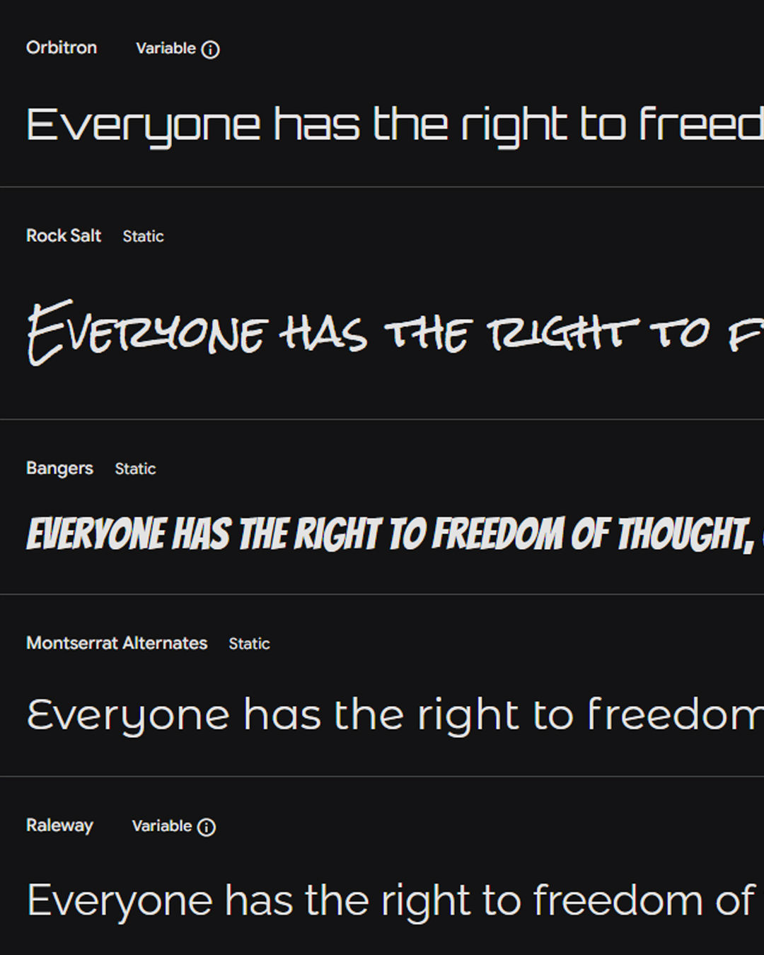 International Youth Day - Fonts